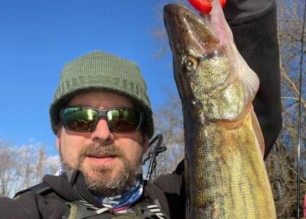 zach with a big pickerel