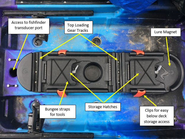 inside a vibe fishing kayak