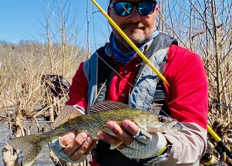 Shore fishing for spring walleyes