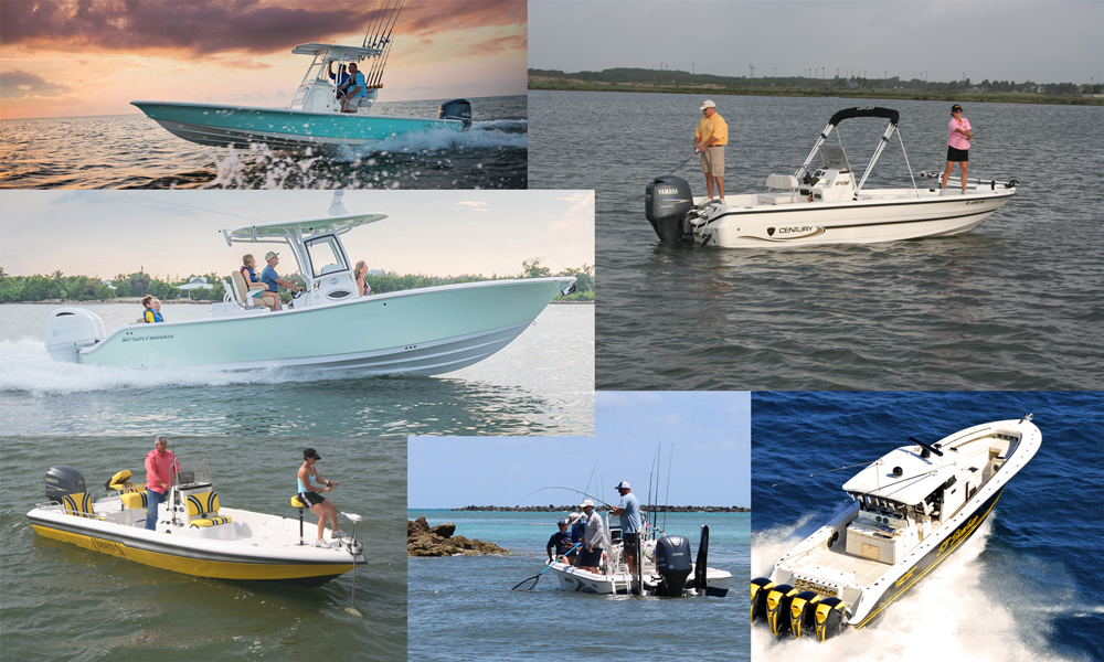 different center console fishing boats