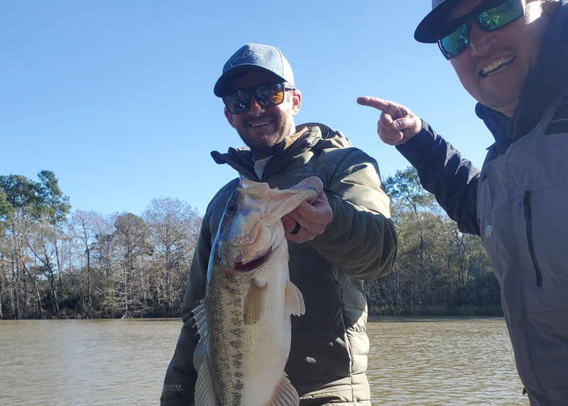 catchign bass in muddy water