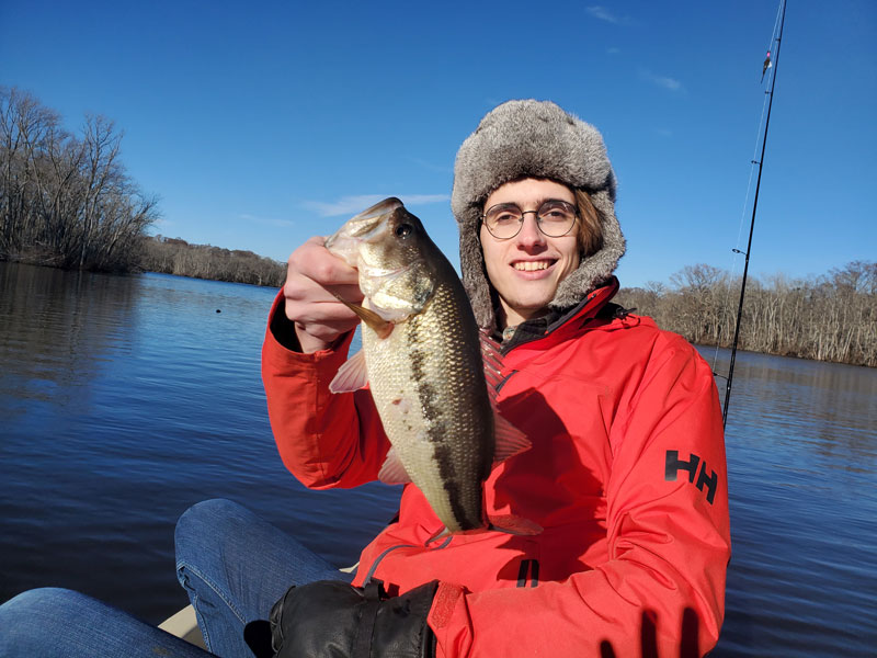 largemouth bass fishing in winter