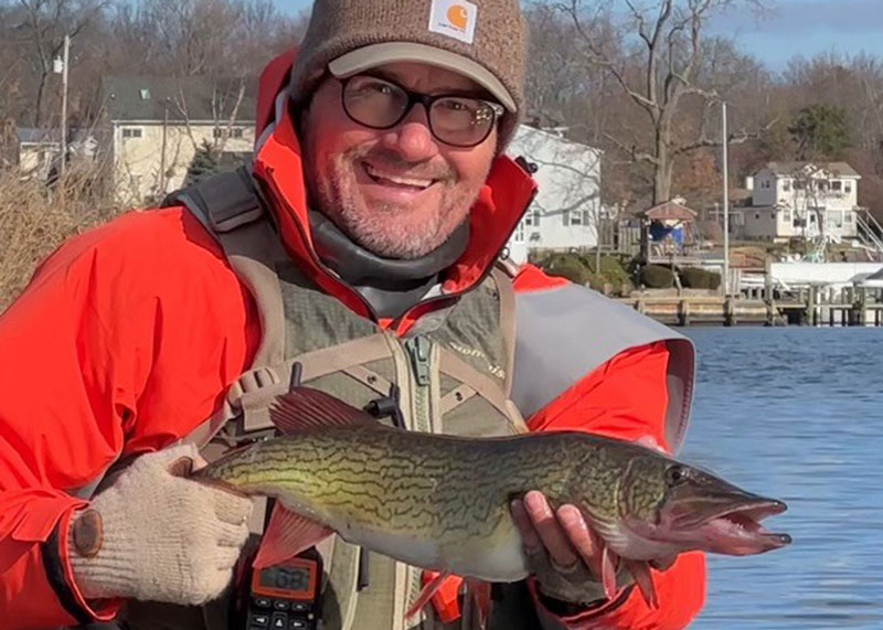 kayak fishing in winter for pickerel and cold water species