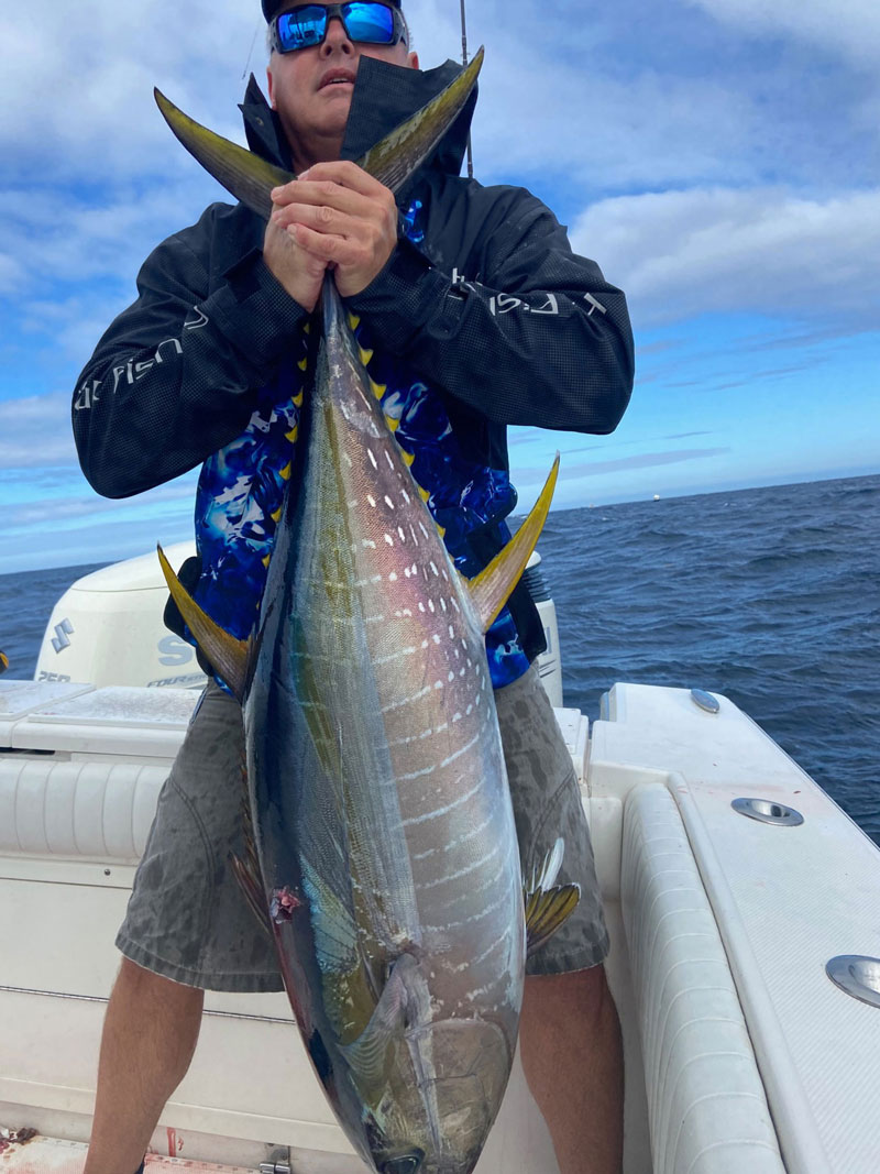trolling for yellowfin tuna was successful