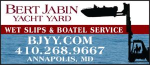 Bert Jabin Yacht Yard is a full service yacht yard and certified clean marina located on Back Creek in Annapolis, Maryland