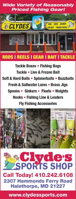 Wide Variety of Reasonably Priced Fishing Gear!  Rods, Reels, Gear, Bait, Tackle, Tackle Boxes, Fishing Bags, Float Tubes & Pontoons, Live & Frozen Bait, Soft & Hard Baits, Spinnerbaits, Buzzbaits, Fresh & Saltwater Lures, Brass Jigs, Spoons,  Sinkers,  Floats, Weights, Hooks, Fishing Line & Leaders, Fly Fishing Accessories